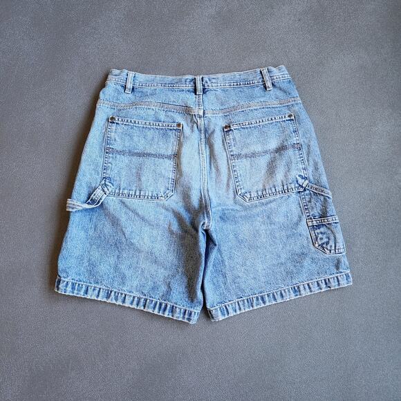 Vintage 90's Cherokee Carpenter Blue Denim Jean Shorts 34 - Picture 1 of 8
